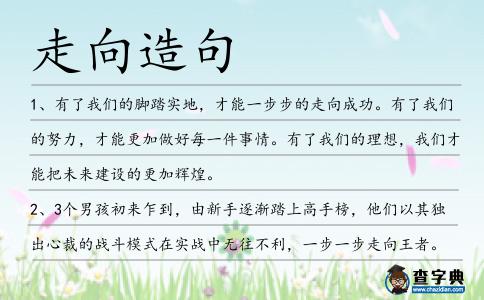 走向造句