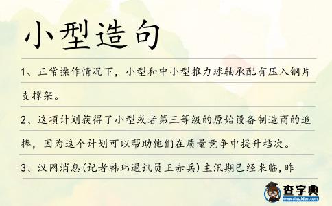 小型造句