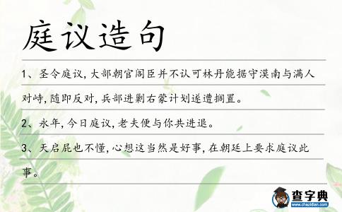 庭議造句