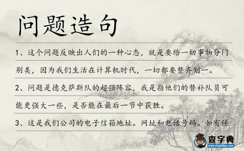 問題造句