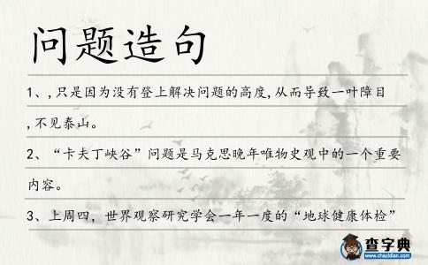 問題造句