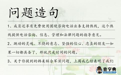 問題造句