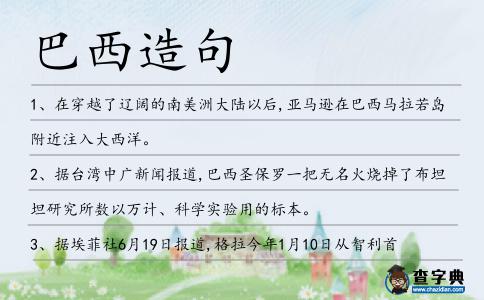 巴西造句