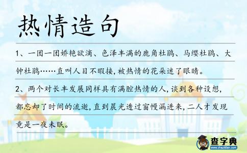 熱情造句
