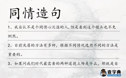 同情造句