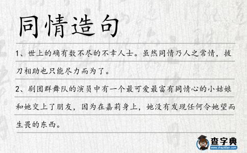 同情造句