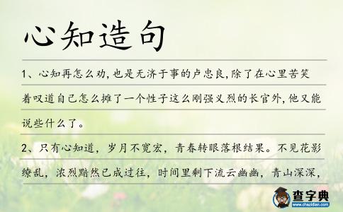 心知造句