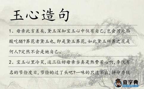 玉心造句