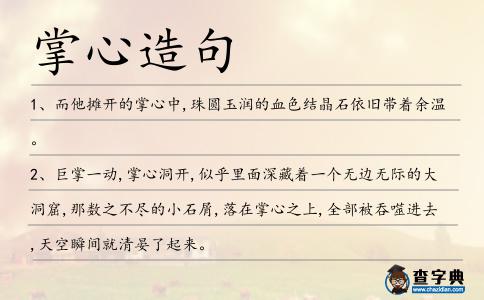 掌心造句