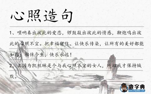 心照造句