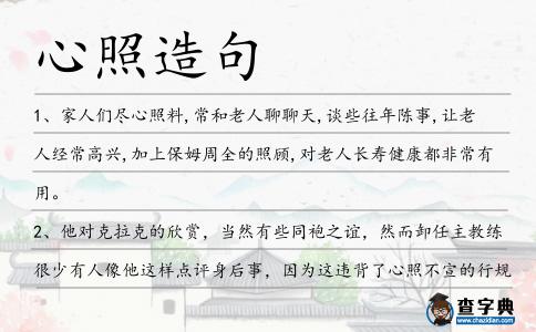 心照造句