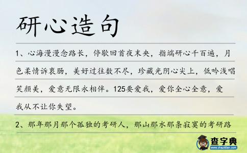 研心造句