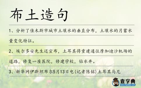 布土造句