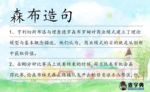森布造句