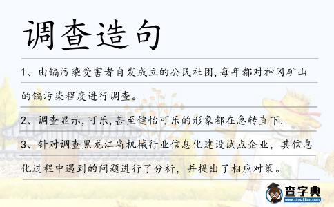調(diào)查造句