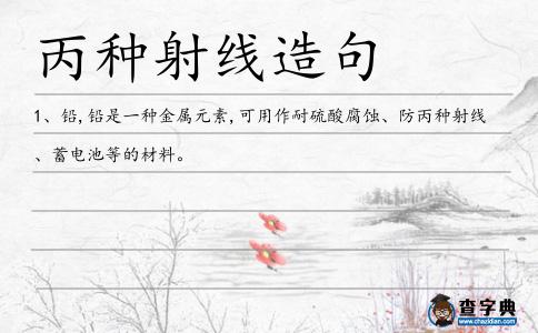 丙種射線造句