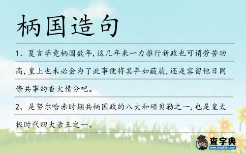 柄國造句