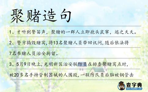 聚賭造句