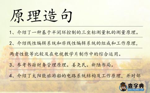 原理造句