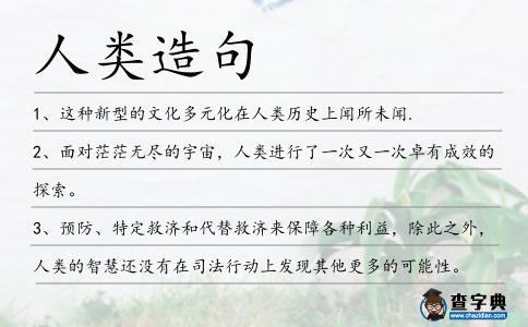 人類造句