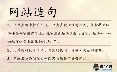 網(wǎng)站造句