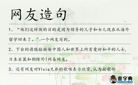 網(wǎng)友造句