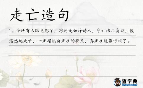 走亡造句