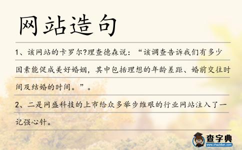 網站造句
