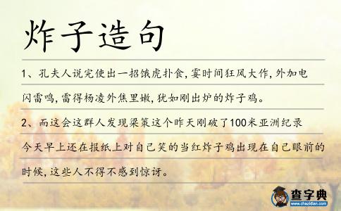 炸子造句