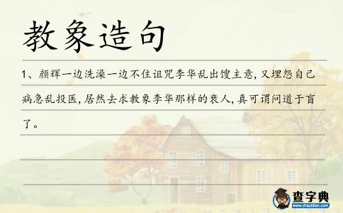 教象造句