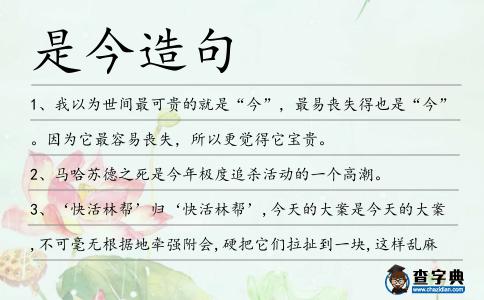 是今造句