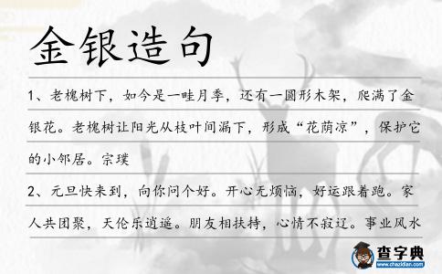 金銀造句