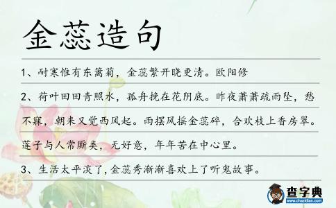 金蕊造句