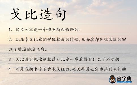 戈比造句