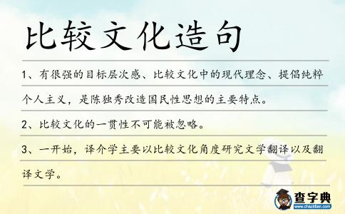 比較文化造句