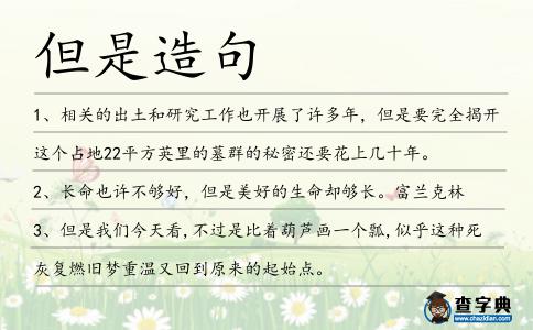 但是造句