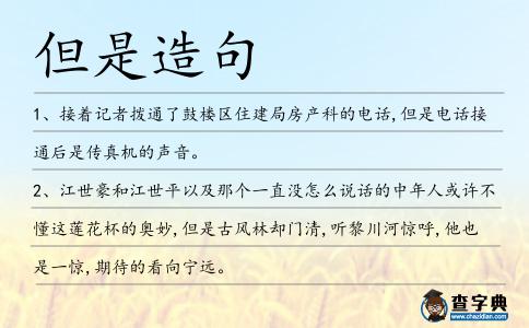 但是造句