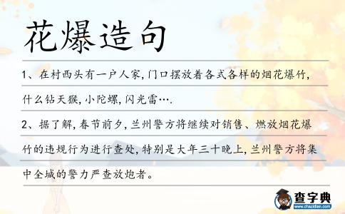 花爆造句