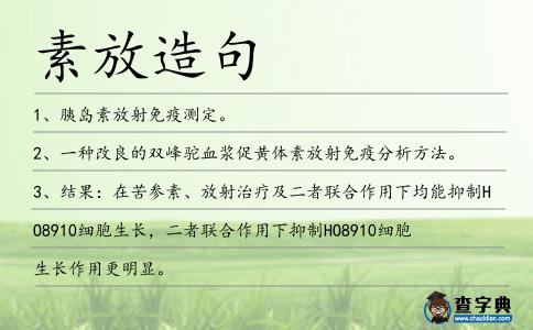 素放造句