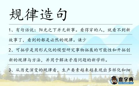 規律造句