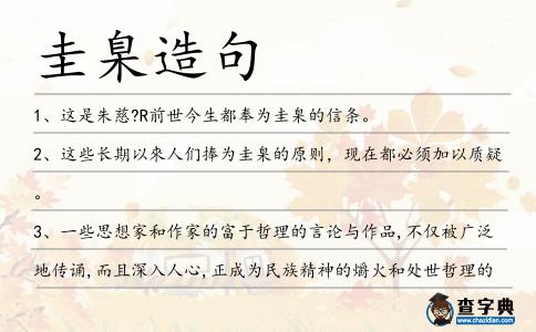 圭臬造句