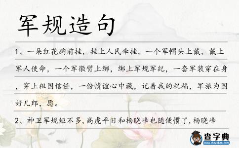 軍規(guī)造句