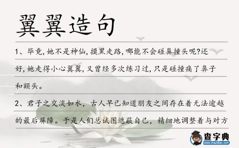 翼翼造句