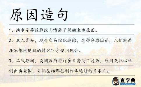 原因造句