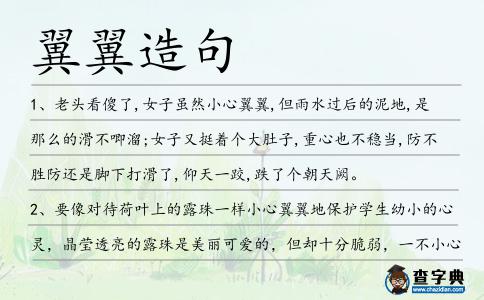 翼翼造句
