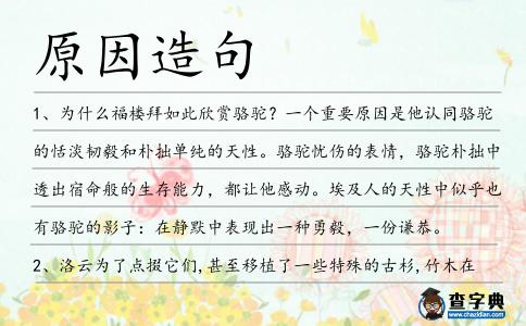 原因造句