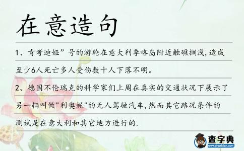 在意造句