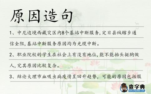 原因造句