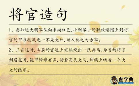將官造句