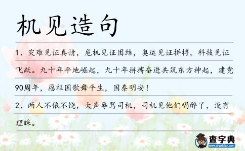 機見造句